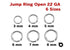 Sterling Silver 22 GA Open Jump Ring, (SS/JR22/O)